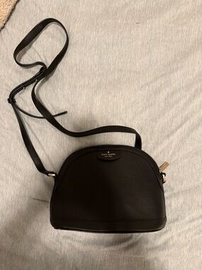 kate spade Black Leather Dome Crossbody Bag